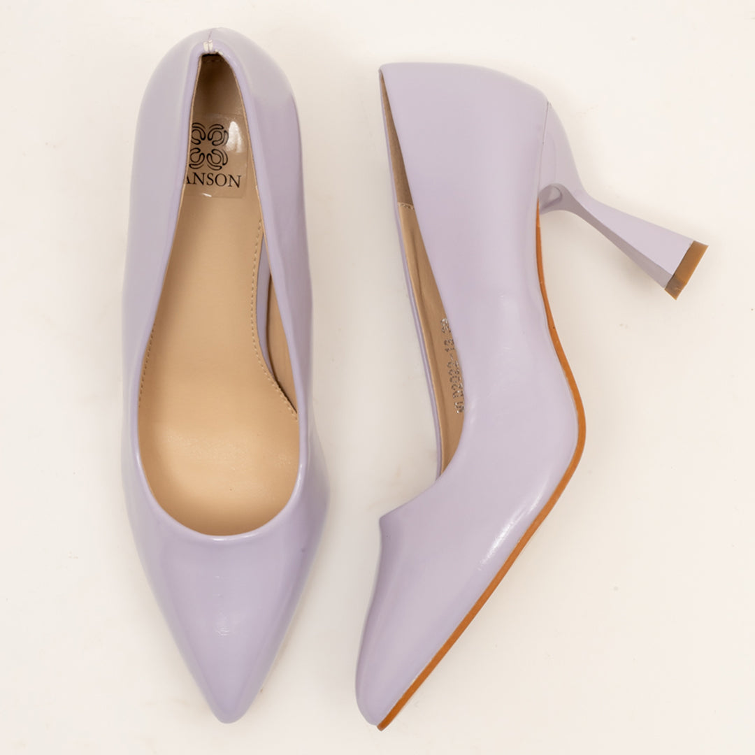 Slim Sofie-solid Plain Court Shoe in Purple